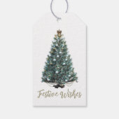 Kerstelijke wensen. Kerstboom Cadeaulabel (Achterkant)