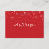 Kerstelijke Zakelijke Cadeaubon Sneeuwvlokken Kortingskaartje (Voorkant)