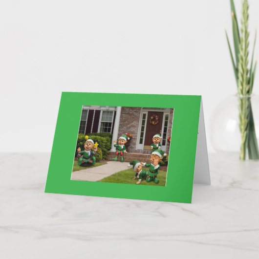 "KERSTELINGEN MET KERSTWENSEN" KAART (Voorkant)