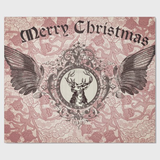 KerstElk decoupage Cadeaupapier (Vlak)