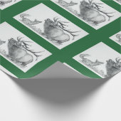 KerstElk en Fox Cadeaupapier (Hoek)