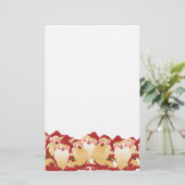 KerstElves Briefpapier (Staand voorkant)