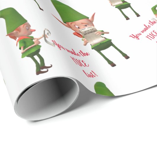 KerstElves Cadeaupapier (Rol Hoek)