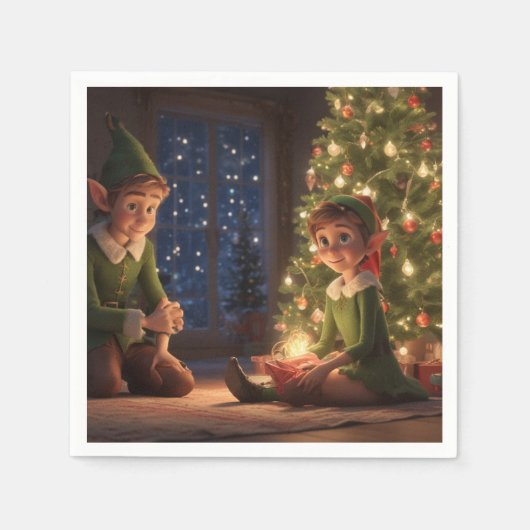 KerstElves Servet (Voorkant)