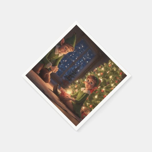 KerstElves Servet (Hoek)