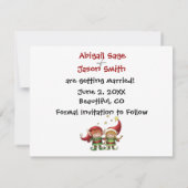 KerstElves sparen de aankondiging van de bruiloft (Achterkant)