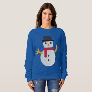 Kerstemoji snowman, sweatshirt