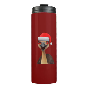 Kerstemu van de Kerstman - Cute Christmas Emu Thermosbeker