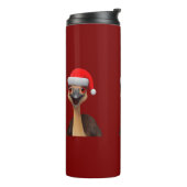 Kerstemu van de Kerstman - Cute Christmas Emu Thermosbeker (Gedraaid links)