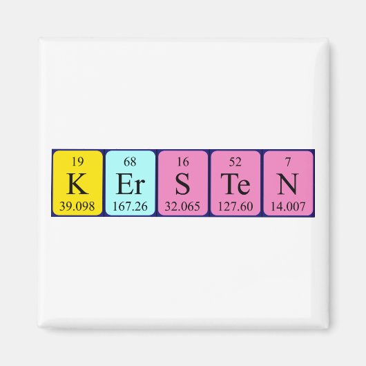 Kersten periodieke tabelnaam magneet (Voorkant)