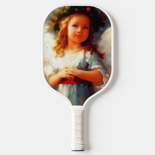 Kerstengel (1) pickleball paddle (Voorkant)