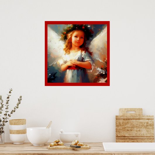 Kerstengel 1 poster (Keuken)