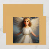 Kerstengel 2 feestdagenkaart (Voorkant / Achterkant)