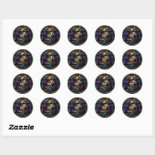 Kerstengel 2 ronde sticker (Vel)