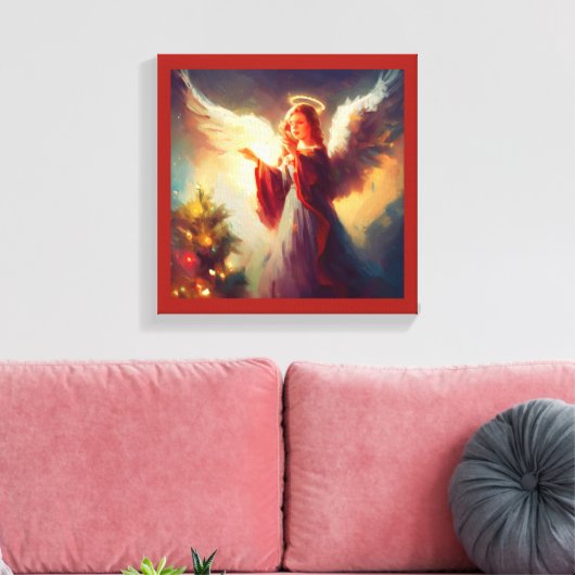 Kerstengel 3 canvas afdruk (Insitu (Woonkamer))