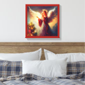 Kerstengel 3 canvas afdruk (Insitu (Slaapkamer))
