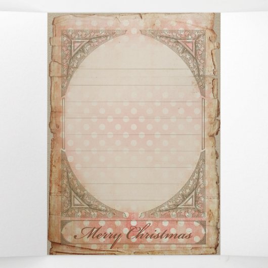 kerstengel 3 - Wenskaart Drieluik Wenskaart (Binnenkant midden)