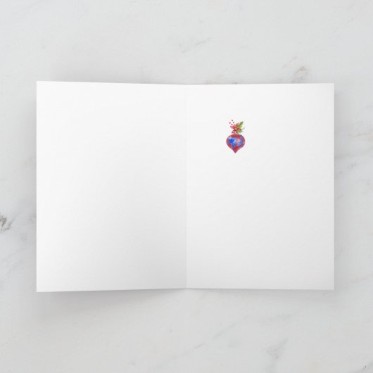 Kerstengel achter de piano kaart (Binnen)