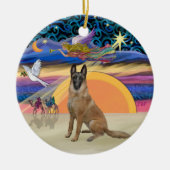Kerstengel - Belgische Malinois Keramisch Ornament (Voorkant)