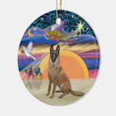 Kerstengel - Belgische Mechelse Herder Keramisch Ornament (Links)