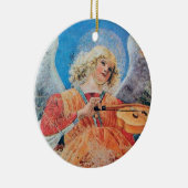 KERSTENGEL Blauwe saffier Keramisch Ornament (Rechts)