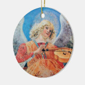 KERSTENGEL Blauwe saffier Keramisch Ornament (Links)