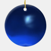 KERSTENGEL Blauwe saffier Keramisch Ornament (Achterkant)