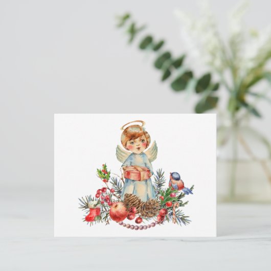  kerstengel briefkaart (Staand voorkant)