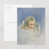 kerstengel briefkaart (Voorkant / Achterkant)