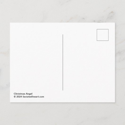 kerstengel briefkaart (Achterkant)