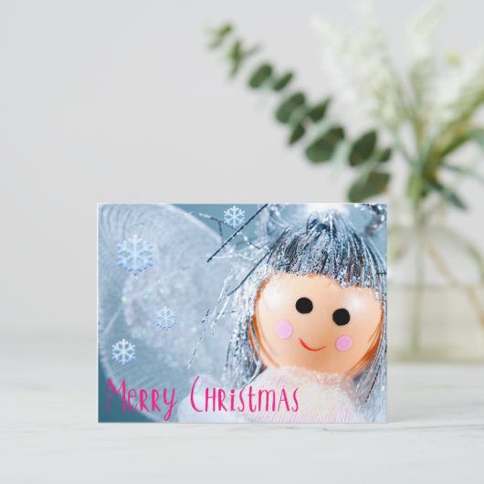 kerstengel briefkaart (Staand voorkant)