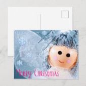 kerstengel briefkaart (Voorkant / Achterkant)