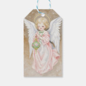 Kerstengel cadeaubijslab Vintage Cadeaulabel (Achterkant)