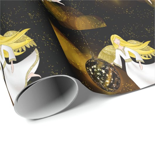 kerstengel cadeaupapier (Rol Hoek)