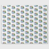 Kerstengel Cadeaupapier (Vlak)