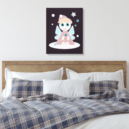 Kerstengel Canvas Afdruk (Insitu (Slaapkamer))