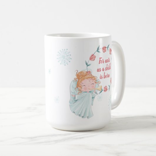 kerstengel Christelijk Koffiemok (Voorkant rechts)