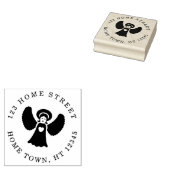 Kerstengel Circulaire Retouradres Rubberstempel (Gestempeld)