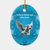 Kerstengel Dachshund Keramisch Ornament (Voorkant)