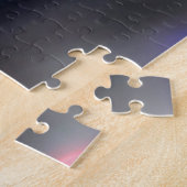 Kerstengel die een liefdeshart houdt legpuzzel (Zijkant)