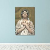 Kerstengel (door Erulo Eroli) Canvas Afdruk (Insitu (Houten vloer))