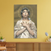 Kerstengel (door Erulo Eroli) Canvas Afdruk (Insitu (Woonkamer))