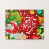 kerstengel en cadeautjes legpuzzel (Horizontaal)