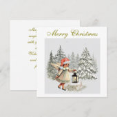 Kerstengel en kind uit de oude doos feestdagenkaart (Voorkant / Achterkant)