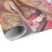 KERSTENGEL EN ROZEN JOY PEACE LOVE PERCHMENT CADEAUPAPIER (Rol Hoek)