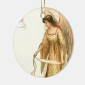 Kerstengel en siervoorwerpen keramisch ornament (Links)