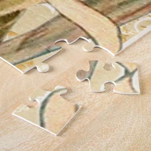 Kerstengel en siervoorwerpen legpuzzel (Zijkant)