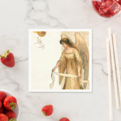 Kerstengel en siervoorwerpen servet (Insitu)