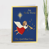 kerstengel feestdagen kaart (Voorkant)