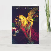 kerstengel feestdagen kaart (Voorkant)